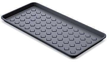 Garronda Schuhabstropfschale Schuhablage Abtrofschale für Schuhe 72 x 35 cm PVC Schuhabtropfmatte Schuhabstreifer GD-0052 (Schwarz, 1 Stück)