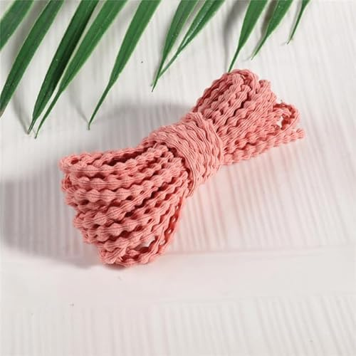DIRKES 3mm Colorido cordón elástico de Corea patrón Ondulado Banda elástica de Nailon Banda de Goma para Accesorios de Costura de joyería DIY 5 Metros