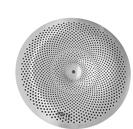 Platillo Mudo De Plata Platillo De China De 16 Pulgadas para Práctica En Interiores Platillo De Bajo Volumen Accesorios para Instrumentos de percusión