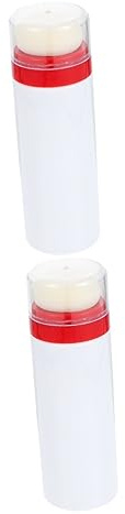 Totority 2st Puderquaste Babypuderflaschen Flauschiges Puff-kit Babypuder Reisegröße K?rperpuderhalter Spender Für Körperpuder Talkumpuder Flasche Medizinflasche Plastik Weiß Reisen Schwamm