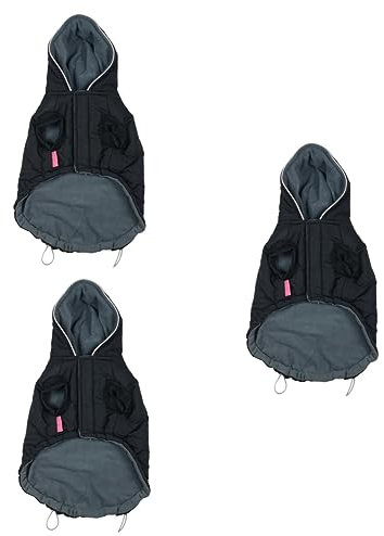 ABOOFAN 3-teilige Hundeweste Zum Warmhalten Baumwollweste Im Dunkeln Leuchtende Jacke Haustier-Schneeanzug Outdoor-hundeweste Größe S Bis L