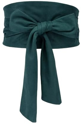 VekkeR Wickelgürtel aus breitem Wildleder, Korsett, Cinch-Gürtel für Damen, Blusen, Kleider, Kummerbunde, Accessoires