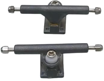 LEEFAI Professinal Fingerboards Trucks - Mini skateboard professionale da 34 mm con asse singolo, con coppe girevoli e dadi autobloccanti (metallo grezzo)