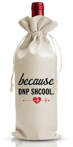 DOI-LANEE DNP - Borsa regalo per vino, nuovo lavoro, scuola medica, laurea, festa di laurea, regalo per dottore, infermiera, praticante, regalo di ringraziamento, forniture per feste di laurea in