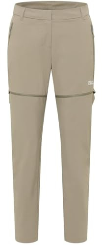 Jack Wolfskin Damen Hikeout Zip Off Pants Wanderhose, Stone, 40 EU