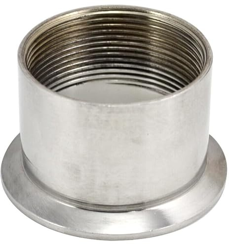ACESOME Female Threaded Pipe Fitting, 1/2~ 2 BSP Tri Clamp Ferrule End Sanitary Clamp, Home Brew Connector, 304 Stainless Steel Pipe Connector (DN50 2 inch)
