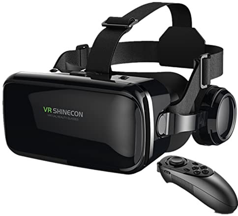 LONGLU Virtual Reality 3D VR Headset Glasses for Movies & Video Games IMAX, 3D VR Glasses Helmets Compatible for iPhone & Android 4.7-7.2inch Phone