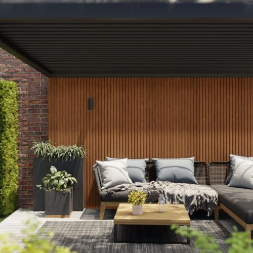 WPC fassadenverkleidung MEZZO Moka – Fläche: 1 m² – Lamellengröße: 220 x 17,8 x 2,3 cm – mattes Aussehen – künstlicher Oberlichteffekt