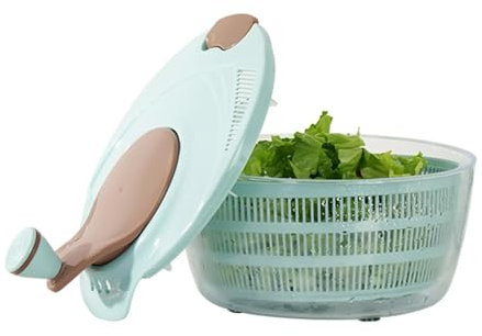 Essoreuse à Salade Spinner, Essoreuse à Salade Manuelle, Essoreuse à Salade Sécheuse Laveuse, Couverts à Salade Grande Capacité, Essoreuse à légumes pour déshydrater, Gain de Place
