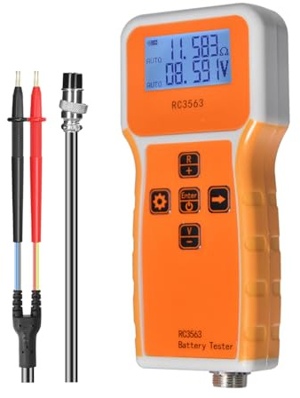 Tester di resistenza batteria 1uΩ ~ 200Ω, 0~± 100VDC, misuratore tensione portatile con sonda, analizzatore Pb-acido e Ni-CD