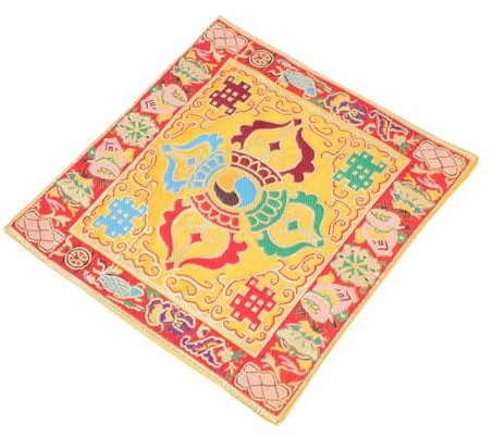 Kisangel Matte Kreative Buddhistische Klangschalenmatten Buddhistisches Klangschalenkissen Buddha Klangschalenkissen Religiöses Kissen Einzigartige Klangschalenpolster Buddhismus Requisite