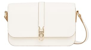 Tommy Hilfiger Damen Libre Bag with Adjustable Crossbody Strap Umhängetasche, Elfenbeinfarbene Seide