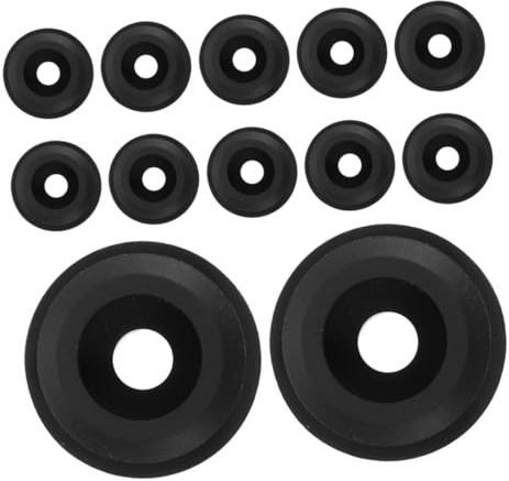 TOKIDNY 12pcs Rv Stove Accessories Rv Stove Cover Replacement Parts Range Grate Grommet Cooking Equipment Round Black Rubber