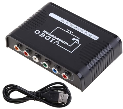 Watreketal HDMI-Compatibile A 1080p Video Componente (YPBPR) per Adattatore Convertitore Scaler Adapter per A-PPLE Convertitore Componente con Scaler
