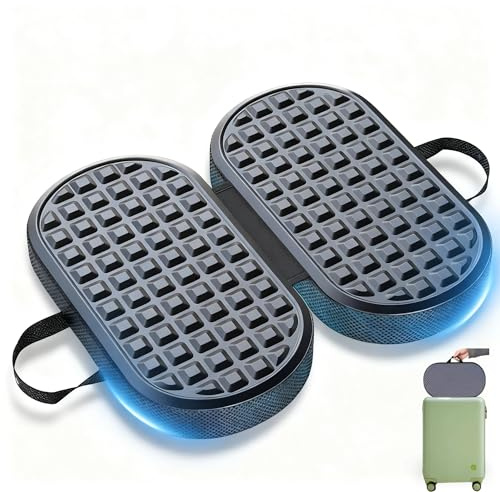 Airplane Seat Cushion for Long Flights Folding Small-Sized Seat Cushions Pads Stadium Office Chair Car Memory Foam Reversible Cushion Coccyx Sciatica Tailbone Pressure Pain Relief Cushion