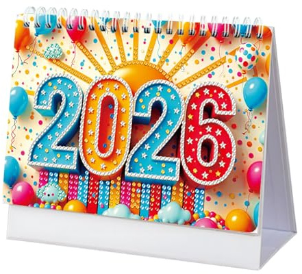 Calendrier de peinture diamant 2026, peinture iamante, calendrier de table 2026, à poser, calendrier d'anniversaire, calendrier de bureau de Noël, calendrier pour enfants, amateurs de bricolage et