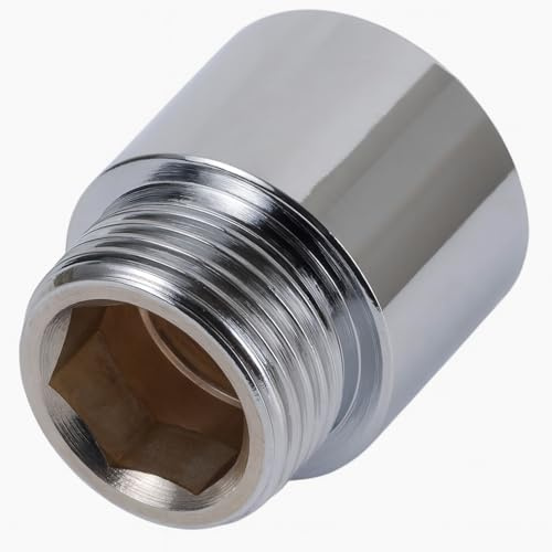 Pieza de extensión de radiador cromada de 20 mm, conexión BSP