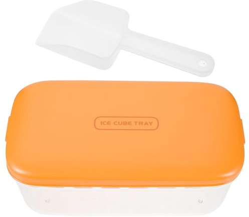 Mikikit Vaschetta per Ghiaccio in Silicone Fondo Morbido 32 Cubetti Stampo per Ghiaccio Professionale da Cucina Spatola per Congelatore e Uso Domestico Estivo