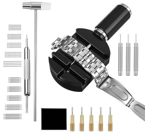 Uhrenarmband Reparatur Werkzeug Set,Uhrmacherwerkzeug Für Uhrenstifte | Uhrenwerkzeug Stiftausdrücker Für Uhrenarmbänder Kürzen,Uhrenarmband Werkzeug,Uhrenglieder Werkzeug,Uhr Verkleinern Werkzeugs