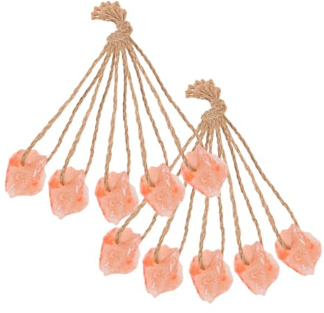 Cabilock Sheep Salt Lick Mineral Block Horse Lick 10pcs Orange | Salt Lick for Horses, Predrilled Hole Hanging, Outdoor Mineral Enrichment for Alpacas and Cattle