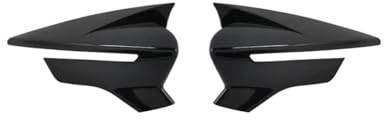 Bil Bilens Spegelkåpor För SEAT LEON 5F MK3 2012 2013 2014 2015 2016 2017 2018 2019 2020 2021 Racinginspirad Design Svart/Kolfiber Vänster Och Höger Spegelhölje(ABS Black)