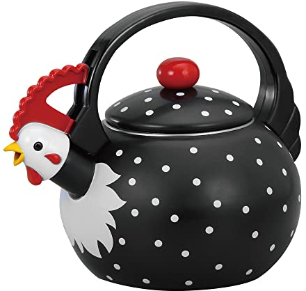 Supreme Housewares 71503 Hahn Flötenkessel, Dicker Edelstahl mit Emaille-Finish