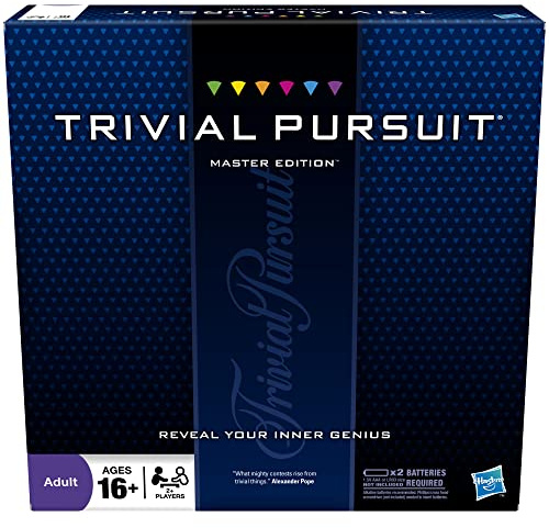 Trivial Pursuit Master Edition Trivia Board Game for Adults and Teens Aged 16 and Up