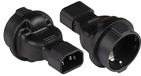 Stromadapter Schuko Buchse auf Kaltgeräte Stecker