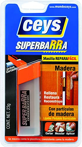 Ceys - SUPERBARRA reparadora - Alta resistencia - Masilla para Madera – Rellena, Restaura y Reconstruye – 23 G