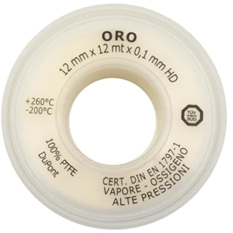 Camon Teflonband PTFE Gold 12 mm x 12 m x 0,10 mm