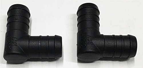 Kunststoffschlauch-Winkelverbindungsstück 2 x 20 mm, verbindet Silikonkautschuk