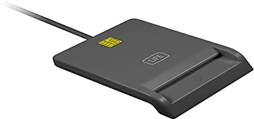 1LIFE Elektronischer Kartenleser Citizen – 1IFECRCITIZEN – kompatibel mit Cartão de Cidadão (Portugal) und elektronischem Ausweis (Spanien), USB 2.0, Abmessungen 65 x 85 x 18 mm, Schwarz