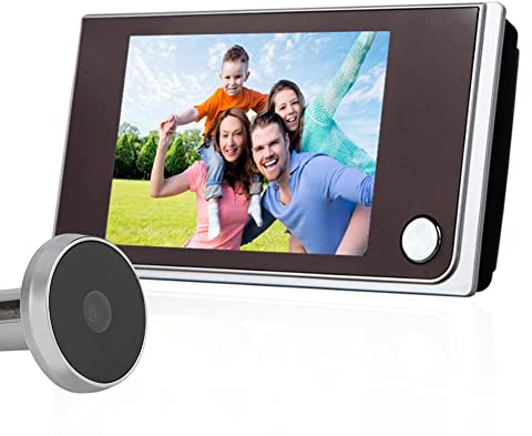Digital Peephole, 3.5 inch LCD Color Screen Digital Peephole Camera, 120 ° Wide Angle (HD Senior Electronic) Door Camera, Visual Surveillance Camera, Easy to Install.