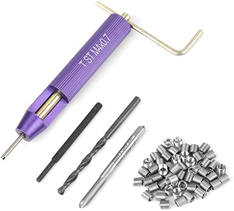 Kit 50 Inserti Filettati Elicoidali M4 Acciaio Inossidabile con Strumento per Installazione e Punta Trapano, Riparazioni Meccaniche