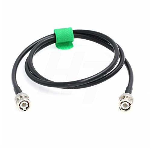 HangTon Cavo coassiale BNC maschio a BNC maschio 12G 6G SDI RG223 RF 50 Ohm doppia schermatura bassa perdita di segnale per GPS LAN/WAN dati video (60 cm)