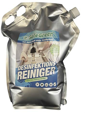 SafeGreen® DESINFEKTIONSREINIGER im 5 Liter Nachfüll- Beutel