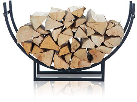 SULENO Kaminholzregal BRISTOL 55 x 92 x 21 cm Holzlager Kaminzubehör schwarz