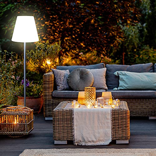 ELG LED Stehlampe ST Gartenlampe Terrassenleuchte Balkonlampe Stehleuchte | IP65, Außenleuchte, E27 Fassung, mit Netzkabel
