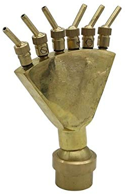 Gartenschlauch Schnellverbindung Messing-justierbarer 1.5 Phoenix-Endstück-Shaped Brunnen Spray-Kopf Scattering Düsen mit Ventil Garten Landschaft Teich Sprinkler (Color : 1.5 inch)
