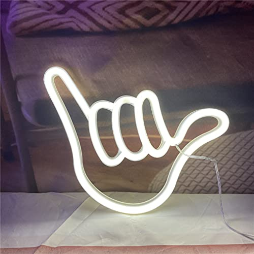 Nordstylee LED-Neonlichter, handförmig, zum Aufhängen, dekorative Neonlichter, USB für Zuhause, Schlafzimmer, Bar, Restaurant, Weihnachten, Geburtstag, Party, Geschenk, Kunst, Lichtweiß