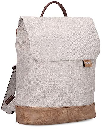 Zwei Damen Rucksack Olli OR13 Daypack 7 Liter robust strapazierfähig wasserabweisend Rückenpolsterung Hauptfach mit Reißverschluss Geheimfach Handyfach Einsteckfächer Laptopfach gepolstert (creme)
