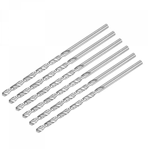 sourcing map 6 Stk. HSS Spiralbohrer (Hoch schnell Stahl) extra lange Spiralbohrer 6mm Durchmesser 160mm