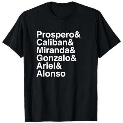 Shakespeare The Tempest Character List T-Shirt
