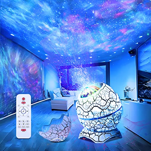 Dinosaur Egg Galaxy Star Projector with Wireless Music, White Noise, Timer & Remote Control & Decoration for Kids' and Adults' Bedrooms