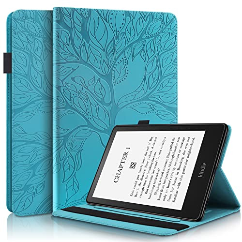 Succtopy Hülle Kindle Paperwhite 11th 2021 6.8/Paperwhite 5 Folio Flip PU Leder Schutzhülle Kindle Paperwhite 2021 6.8 Stifthalter Stand Wallet Cover Case Tablet Hülle Kindle Paperwhite 5 - Blau