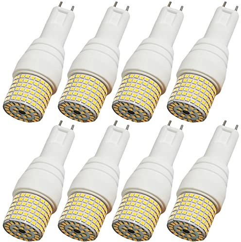 PAZWAHF Lot de 8 ampoules LED en céramique G12, ampoules à base de maïs G12 à deux broches, 25 W 4 000 lm, 3 000 K 4 500 K 6 000 K à courant constant sans scintillement, AC non dimmable 85 V ~ 277 V