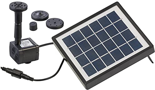 Royal Gardineer Solar Springbrunnen: Teich- und Springbrunnen-Pumpe mit 1,5-Watt-Solarpanel, 7 Brunnendüsen (Teichpumpe Solar, Wasserpumpe, Zimmerbrunnen)