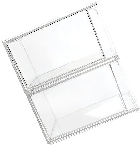 FOMIYES 2stücke Stapelbare Aufbewahrungsboxen Aus Kunststoff Für Kosmetik Transparentes Makeup-storage Case Für Schreibtisch Und Badezimmer Praktischer Organizer Für Schmuck Und Kleine