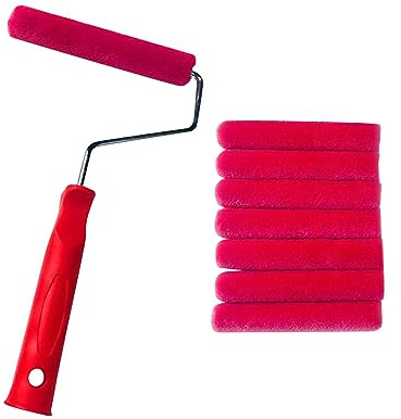 Fonowx Paint Roller Kit Microfiber Decorative for Primers Applying Paints DIY Epoxy