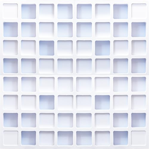 Foroomaco Lot de 4 diffuseurs acoustiques Qrd en EVA - 30,5 x 30,5 x 5,1 cm (Total 61 x 61 x 5,1 cm) - Panneaux acoustiques Qrd de Style gaufré pour Maison, Studio, Panneaux en Mousse, Traitement